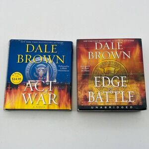 Dale Brown Audiobook Lot‎ Act of War & Edge of Battle CD Military Thriller TALON
